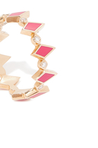 18K RG Morocco Lakota Pink Enamel and Diamonds Mosaic Ring:Pink gold:52